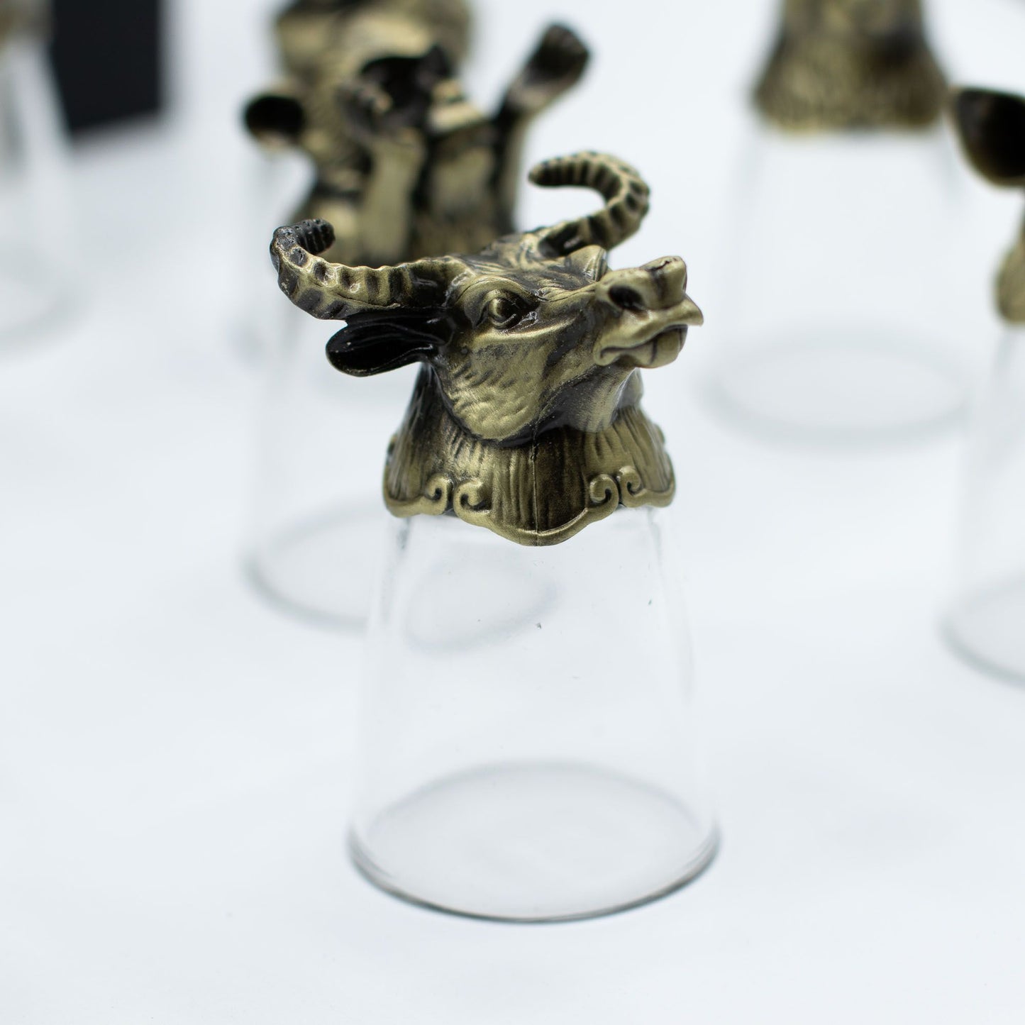 Vasos de chupito Bottom Up (25ml) - Bosque y Criaturas Místicas - Bronce Antiguo
