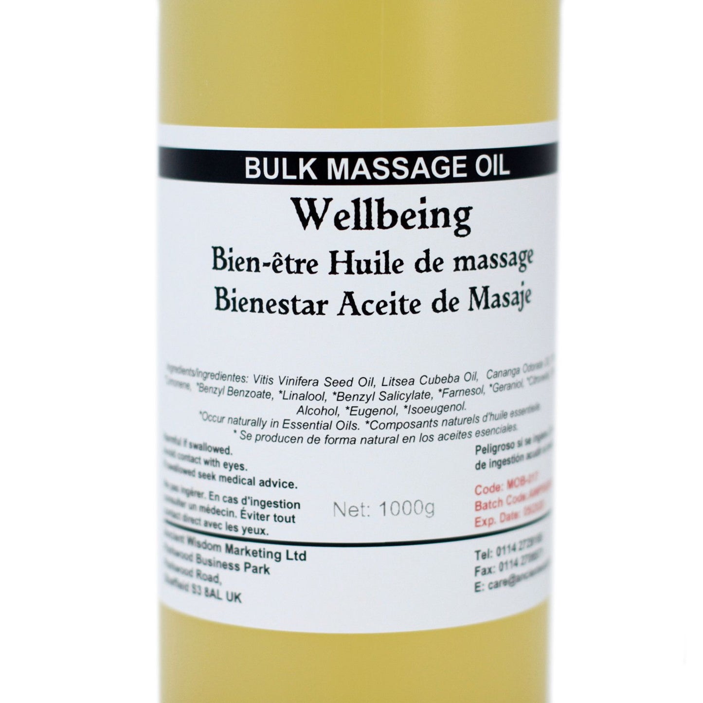 Aceite de Masaje 1kg - Bienestar