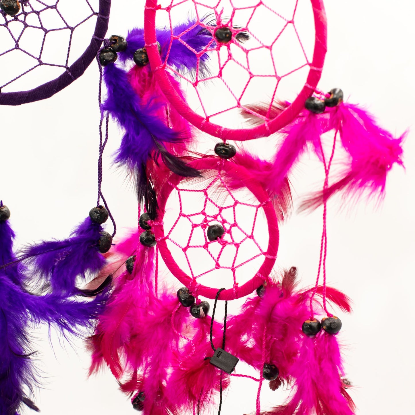 Atrapasueños Bali aro mediano - Turquesa/Rosa/Morado (Colores Surtidos)