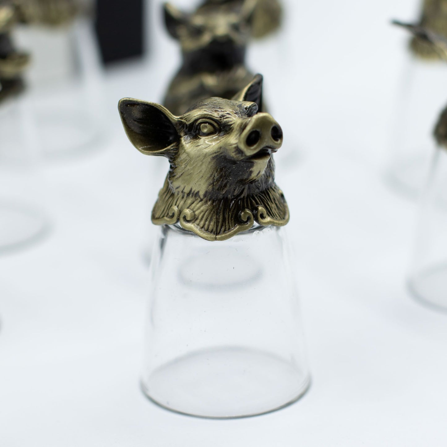Vasos de chupito Bottom Up (25ml) - Bosque y Criaturas Místicas - Bronce Antiguo