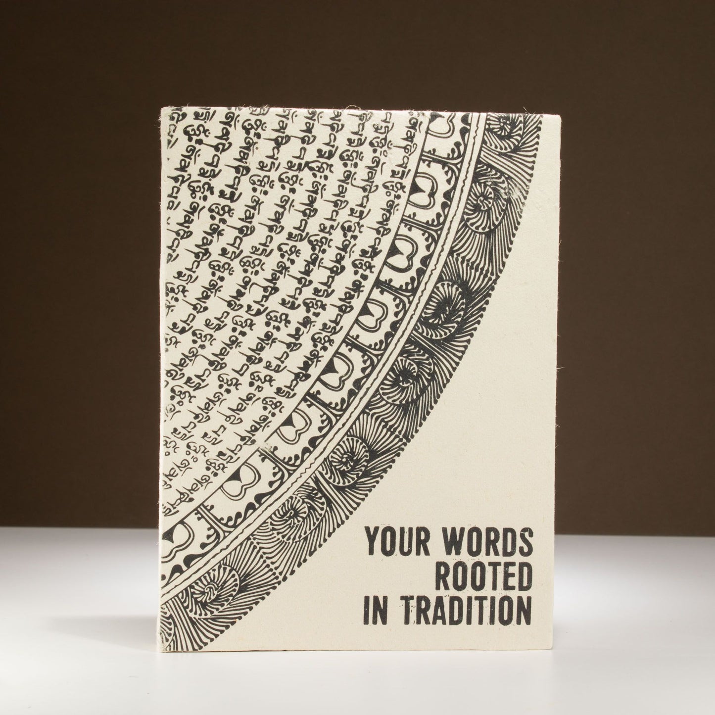 Cuaderno de inspiración de Lokta Lrg (21x15cm) - 45 hojas - Tus palabras - incluye marcador
