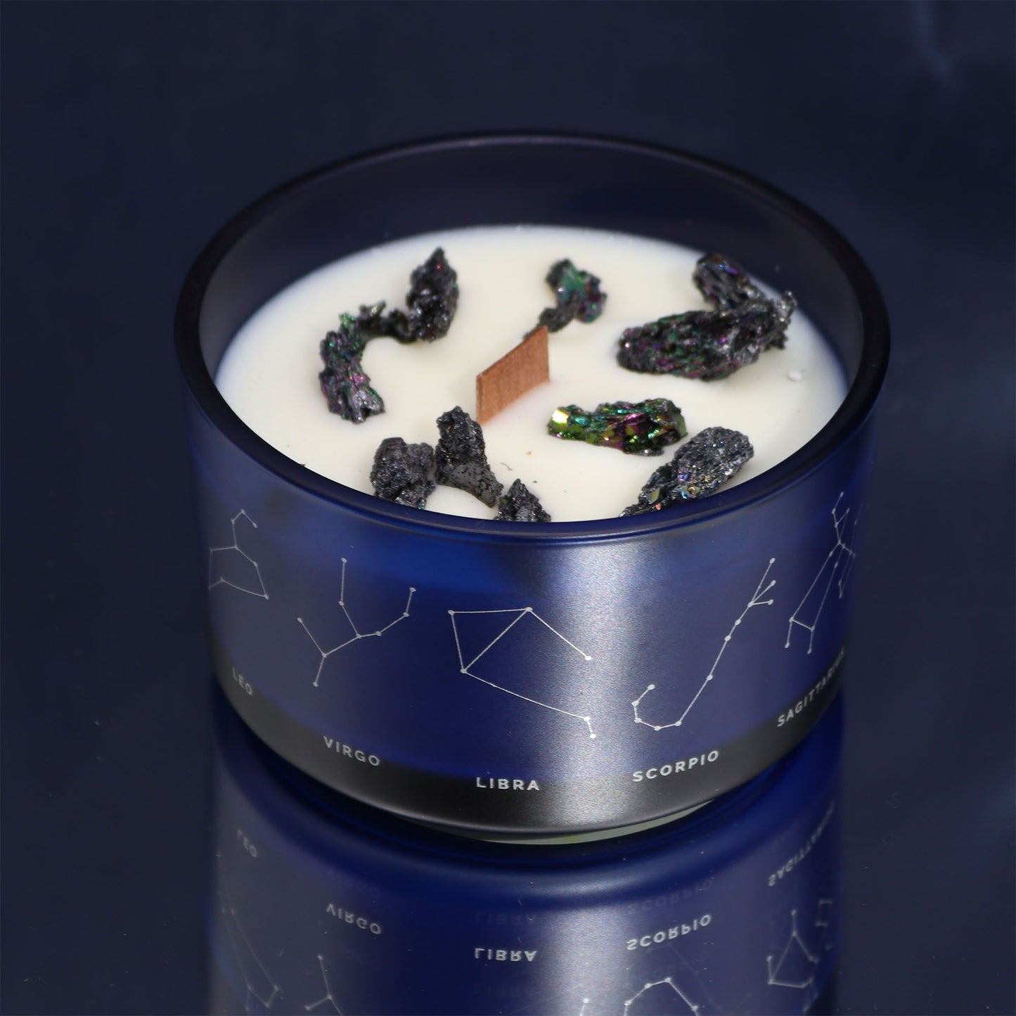 Vela de Cristal del Zodiaco con Pulsera de Piedras Preciosas - Géminis