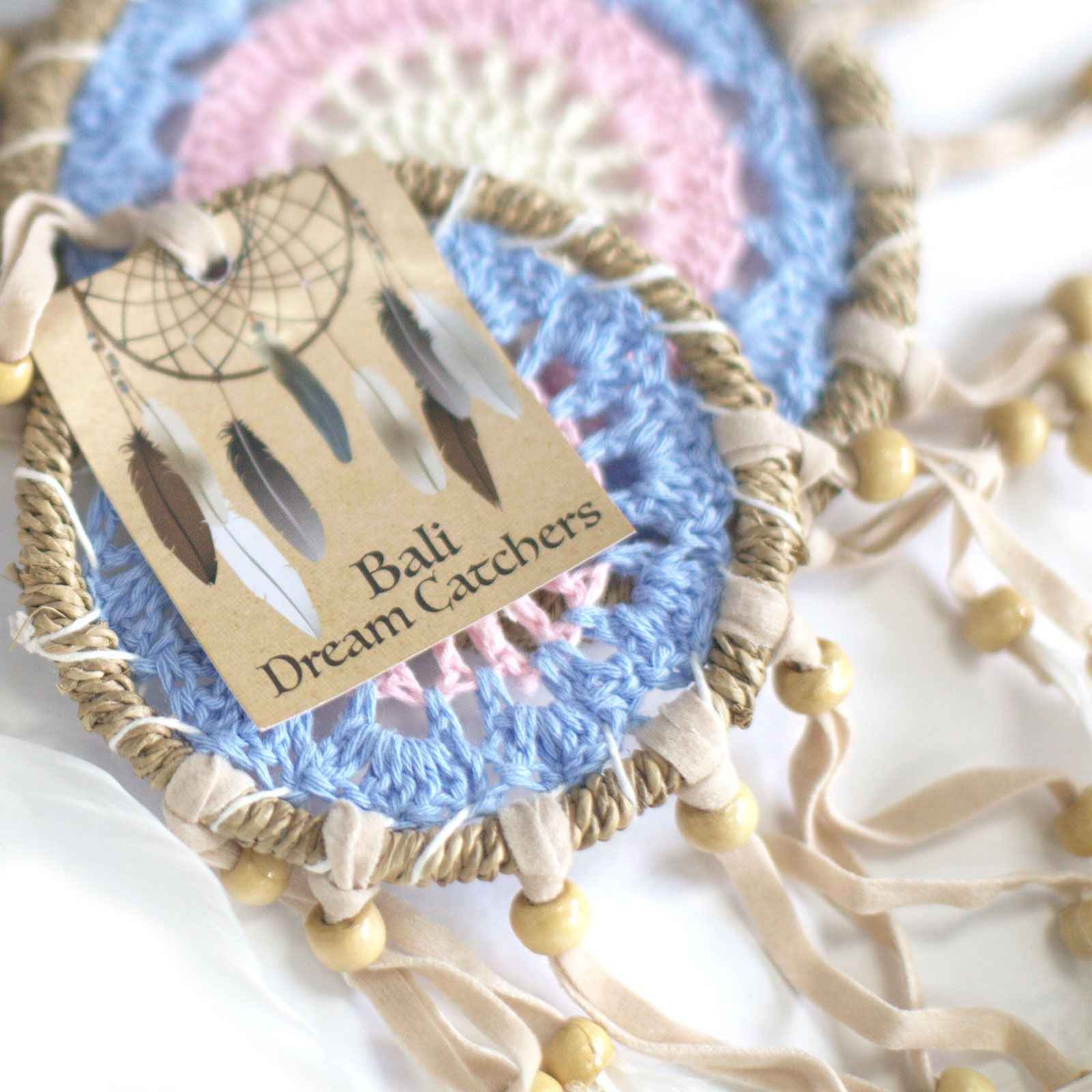 Atrapasueños-Macramé Azul 16cm (Colores Surtidos)