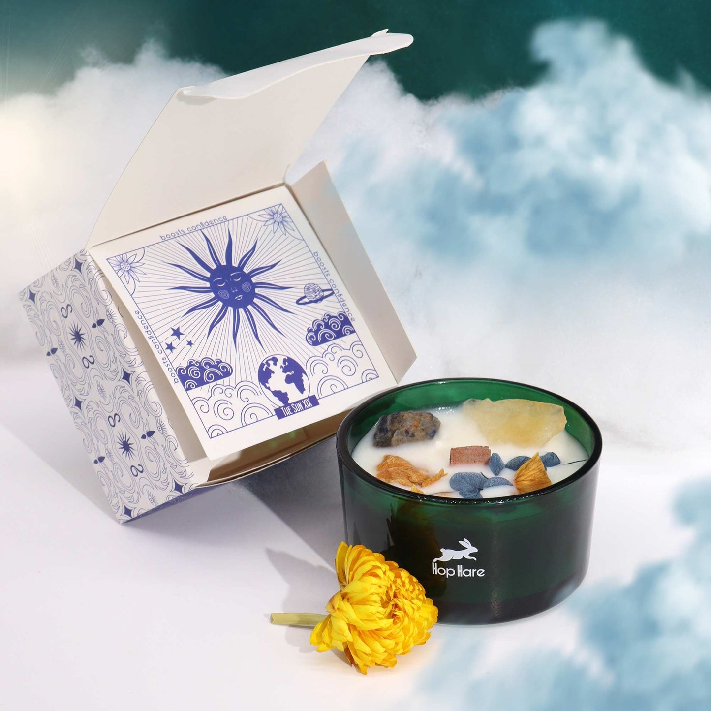 Vela Flor Mágica de Cristal Hop Hare - Sol