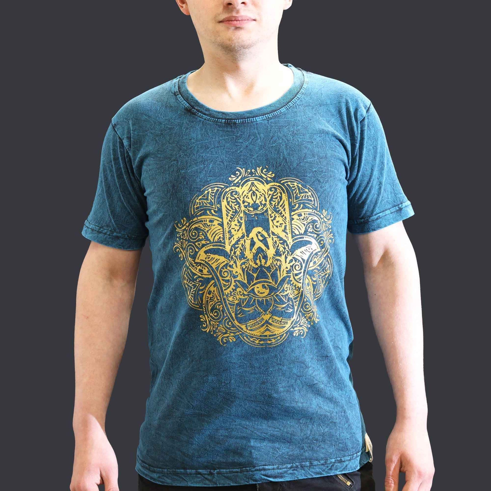 Camiseta Nomad Sari Pequeña - Hamsa - Azul
