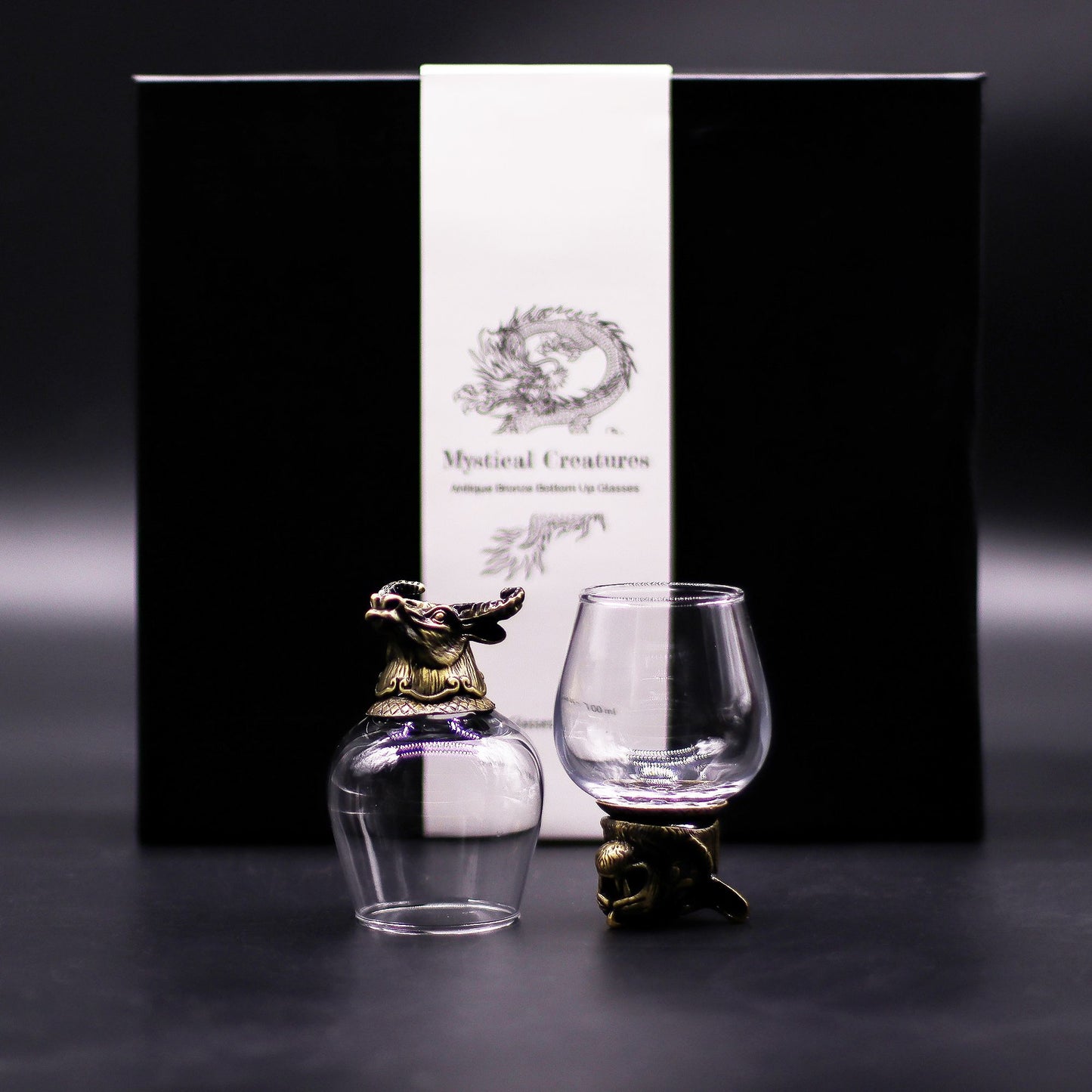 Set de regalo de 6 vasos (100 ml) - Criaturas Místicas - Bronce Antiguo