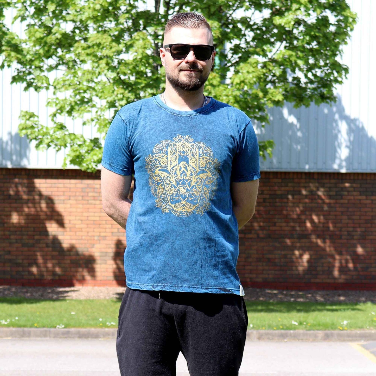 Camiseta Nomad Sari Pequeña - Hamsa - Azul