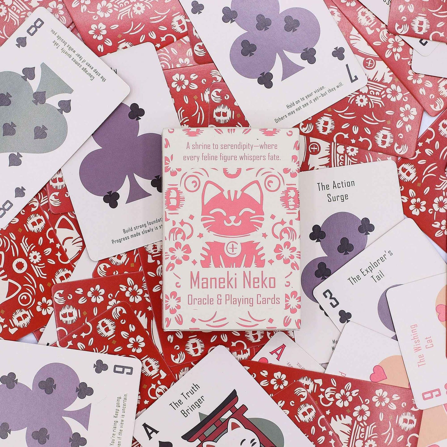 Gatos de la Fortuna Cartas de Juego y de Oráculo - Baraja Maneki Neko