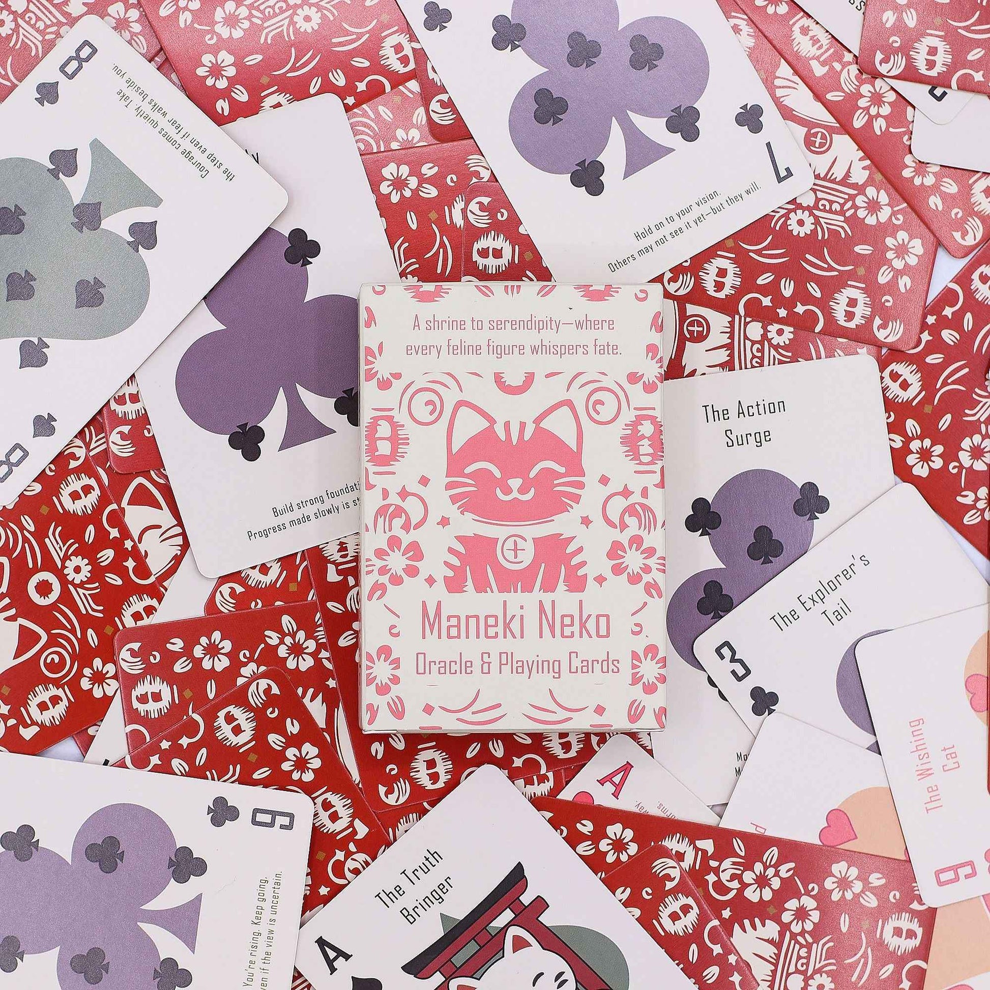 Gatos de la Fortuna Cartas de Juego y de Oráculo - Baraja Maneki Neko