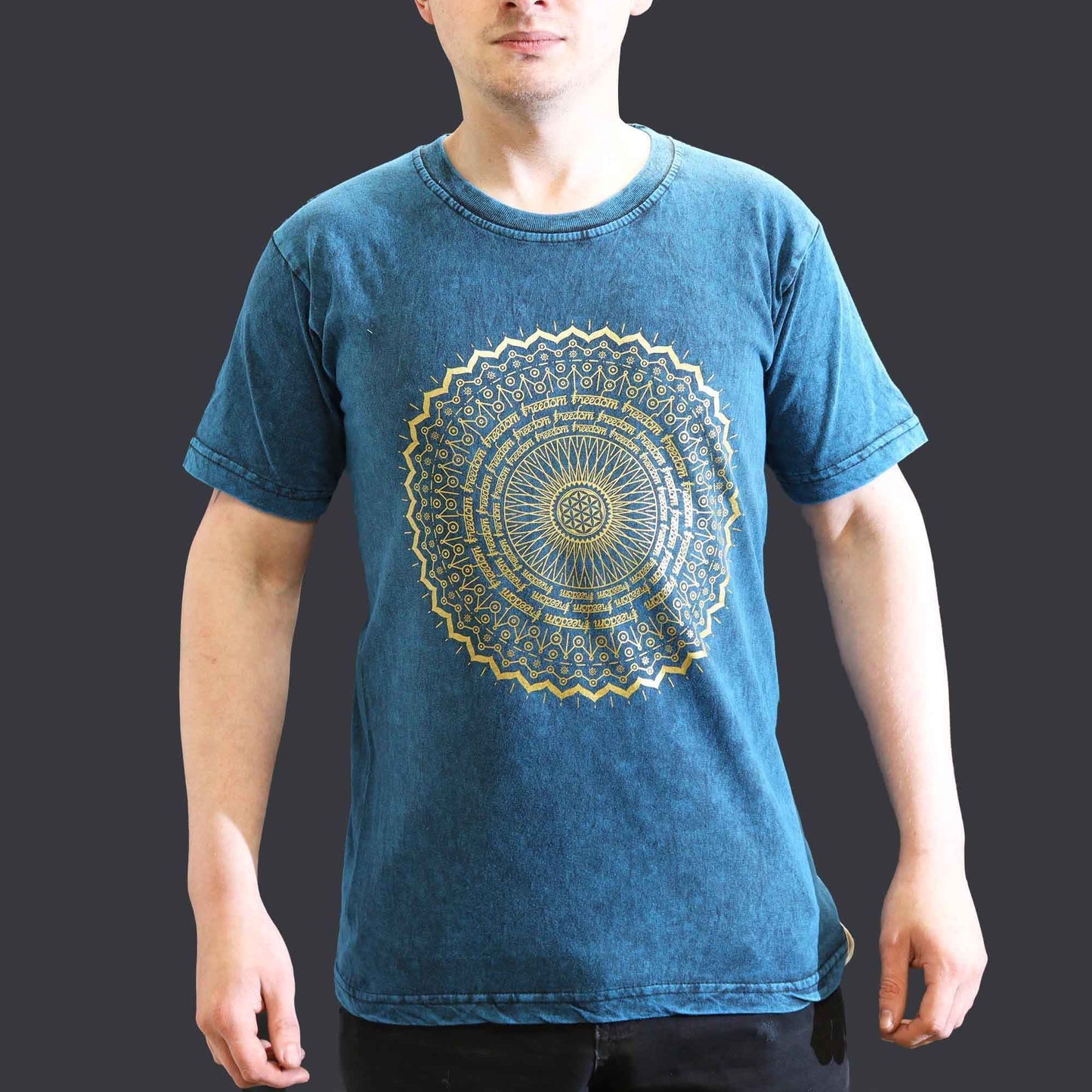 Camiseta Nomad Sari Pequeña - Mandala - Azul