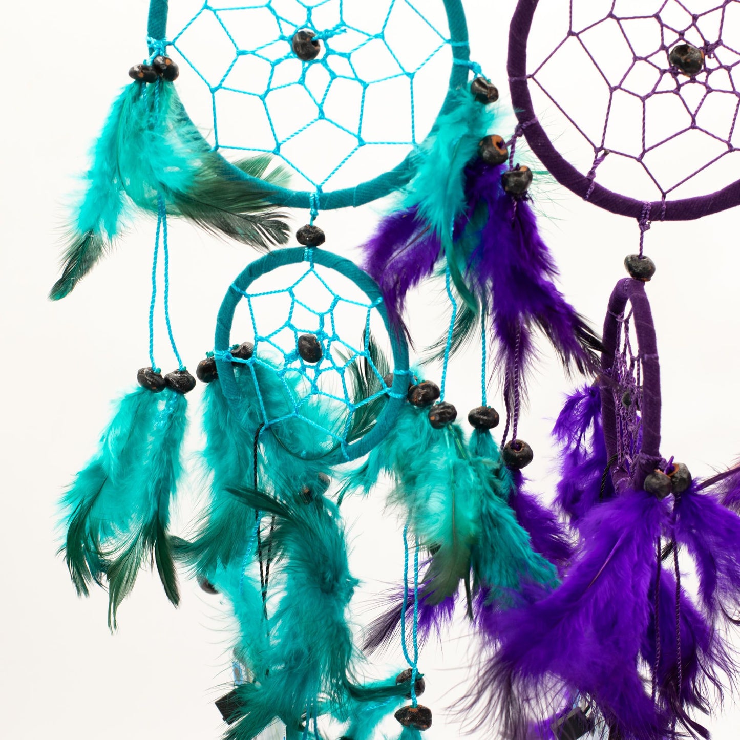 Atrapasueños Bali aro mediano - Turquesa/Rosa/Morado (Colores Surtidos)