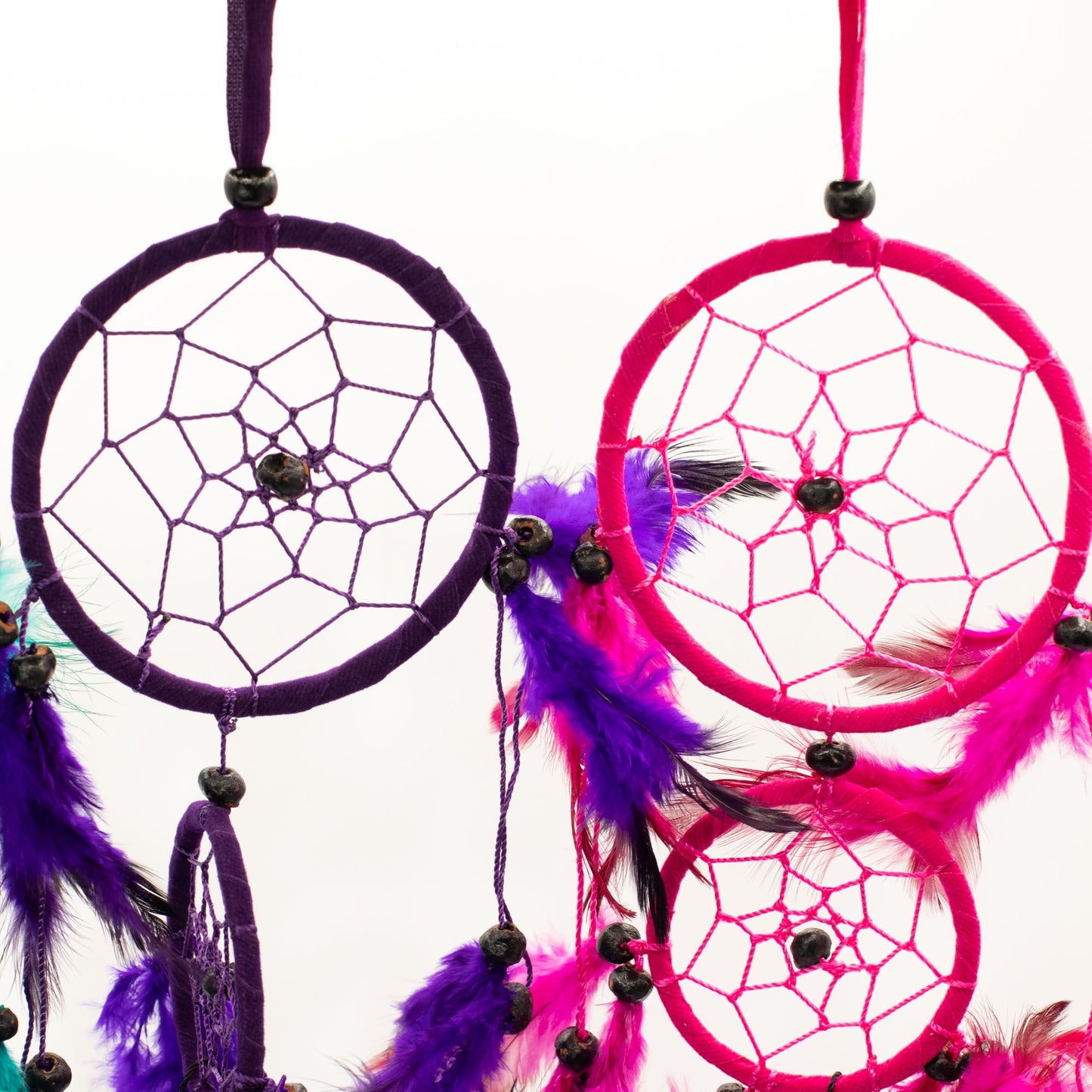 Atrapasueños Bali aro mediano - Turquesa/Rosa/Morado (Colores Surtidos)