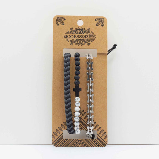 Set de Pulseras para Hombre - Negros de Ciudad
